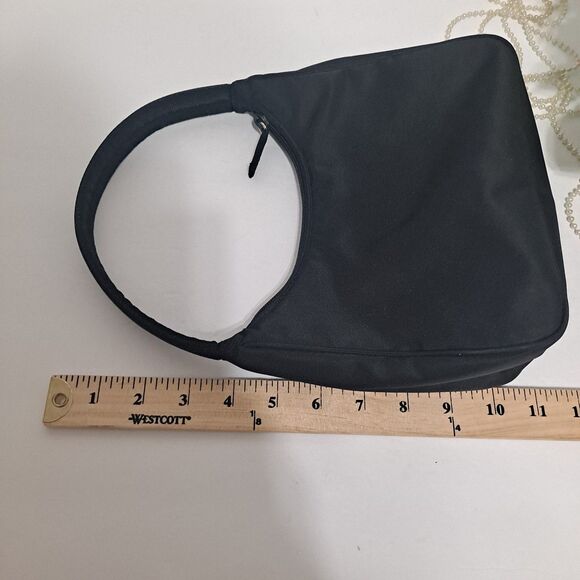 Prada Tessuto Sport Black Nylon Handbag EUC Authentic Zipper Closure - Picture 12 of 16